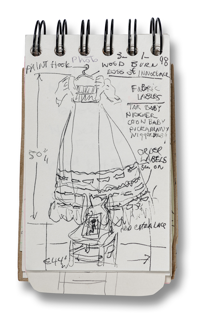Betye Saar (American, b. 1926), Sketchbook page, 12/12/97. 4 ¼ x 3 in. ballpoint pen on paper. Collection of Betye Saar, courtesy of the artist and Roberts Projects, Los Angeles, CA. EX.8646.9 
