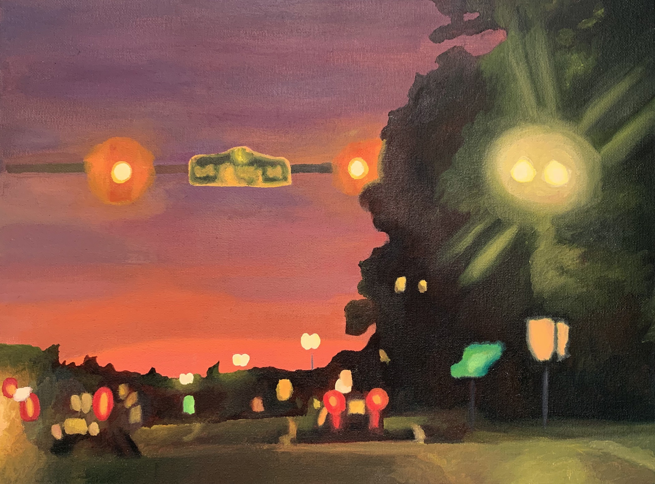 Mary Katherine Zorn, Night Drive, Painting, Grade 12, Germantown High School, Gold Key