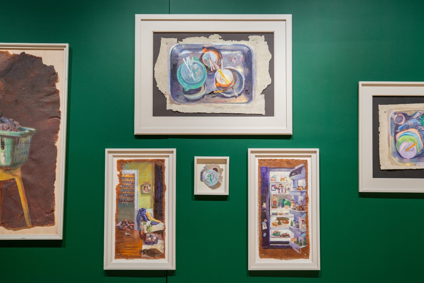 Jerrod Partridge (born 1977), My Domestic Home (detail) 2012–18; Installation view; Oil on handmade paper