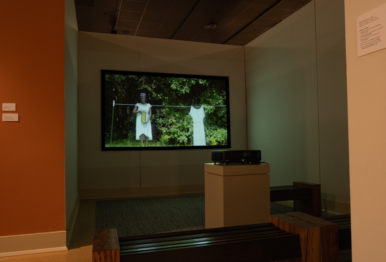 Alexis McGrigg (born 1989), Alterity: Unknown Histories, 2023; Installation view; Digital film installation; 20:40 minutes